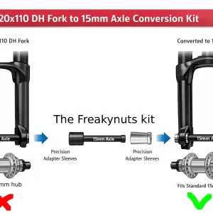 how mount a 15mm wheel in a dh fork with 20mm