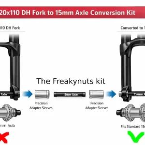 how mount a 15mm wheel in a dh fork with 20mm