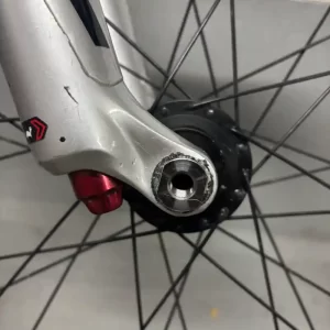 BMX Pegs on a Rockshox Pike. Full chromo Steel Axle with Bolts